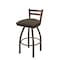 Holland Bar Stool Co 30" Low Back Swivel Bar Stool, Bronze Finish, Canter Earth Seat 41130BZ006 - alternate 1